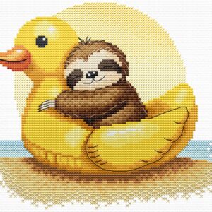 Słoneczna drzemka leniwca – wzór do haftu krzyżykowego (ebook pdf + xsd)