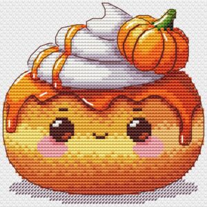 Uroczy pączek dyniowy – wzór do haftu krzyżykowego (ebook pdf + xsd)