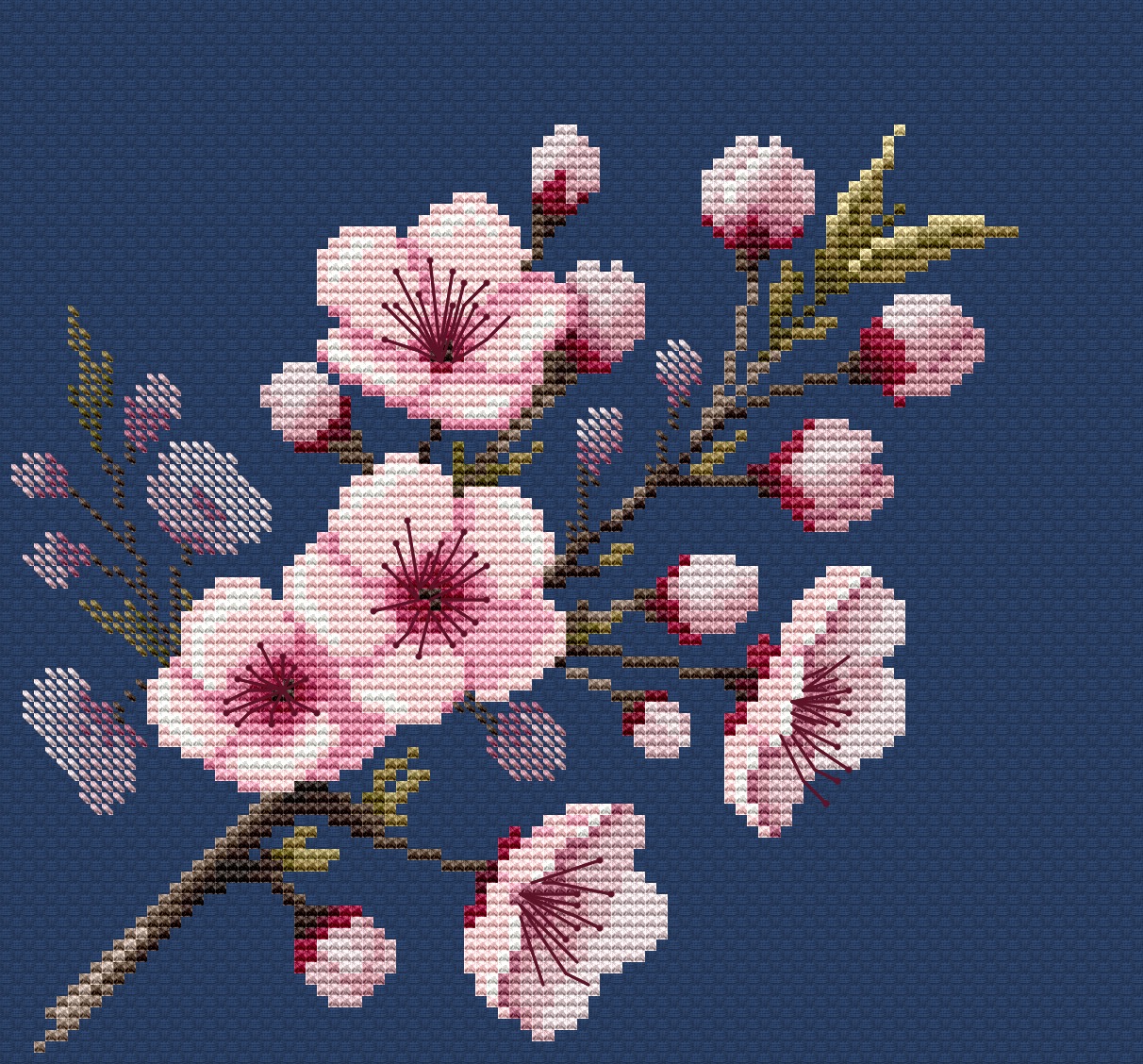 Sakura navy blue